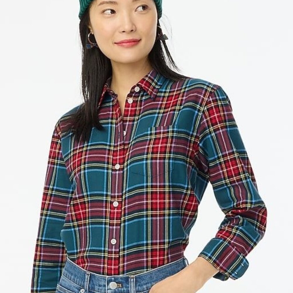 J.Crew Plaid Button Down Shirt - Size 12